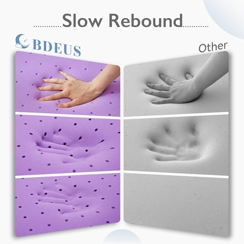 BDEUS 1.5 inch Mattress Topper, Cooling Gel Memory Foam Bed Topper - Image 2