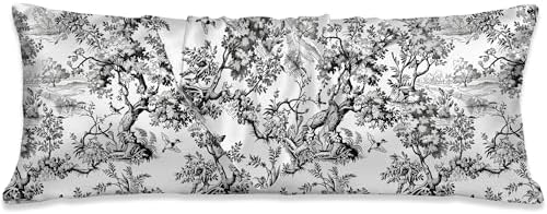 Body Cooling Pillow Cases Cover, Vintage Floral Body Pillow Cover Satin by SEILONHD