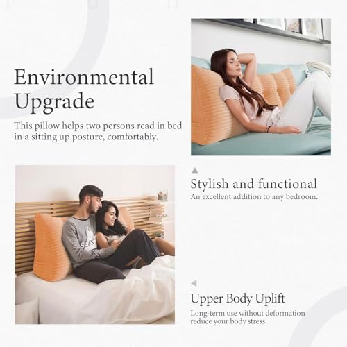 Headboard Pillow Full Dorm Backrest Support Reading Pillow - Image 5