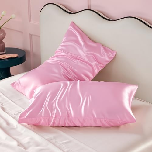 Bedsure Satin Pillowcase 6 Pack Similar to Silk Pillow Cases Standard Size - Image 3