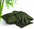 BEDELITE Pillow Cases Standard Size 2Pcs, Rayon from Bamboo, Olive Green by BEDELITE