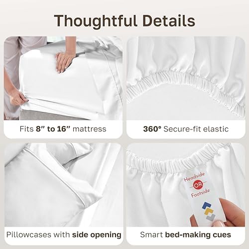 California Design Den Soft 100% Cotton Queen Size Sheets Deep Pocket - Image 5