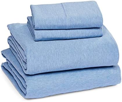 Amazon Basics 4 Piece Bed Sheets Set, 100% Cotton Jersey, Includes Super Soft - Image 2