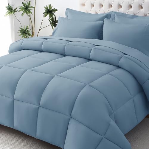 JOLLYVOGUE Queen Comforter Set, Ultra-Soft Bed in a Bag Queen Size 7 Pieces by JOLLYVOGUE