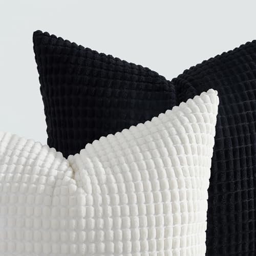 Topfinel Black and White Couch Pillow Covers - Image 5