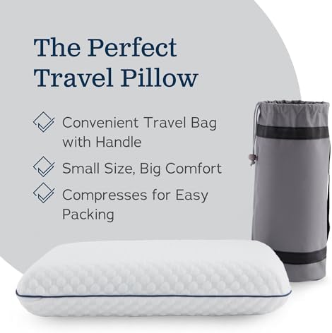 WEEKENDER Cooling Gel Memory Foam Camping Pillow – Travel Size, Ventilated - Image 6
