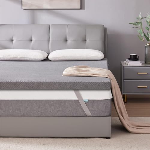 SINWEEK 3 Inch Gel Memory Foam Mattress Topper Twin Size, Pad by SINWEEK