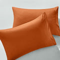 MILVOWOC Brushed Microfiber Queen Pillowcases, Burnt Orange by MILVOWOC