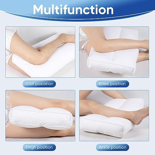MINUPWELL Knee Pillow for Side Sleepers, 100% Cotton Fabric Pillow for Between - Image 2