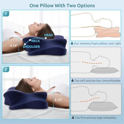 DONAMA Cervical Pillow for Neck and Shoulder Pain Relief, Cooling Contour - Image 4
