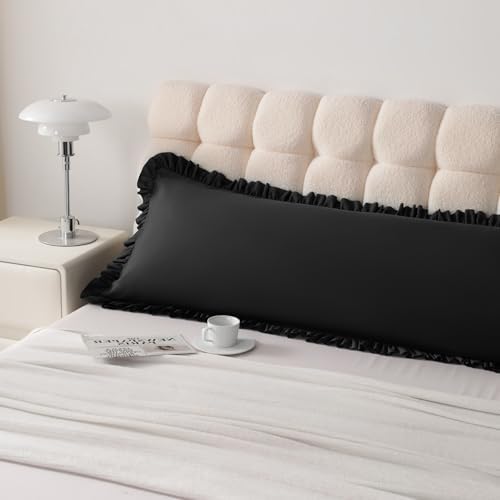Ruffled Body Pillow Shams, 1 Pack, 20x54 Inches by Aerlomi