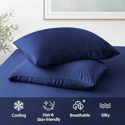 2 Pack Cooling Pillow Cases, Viscose Derived from Bamboo Pillow Protectors - Image 5