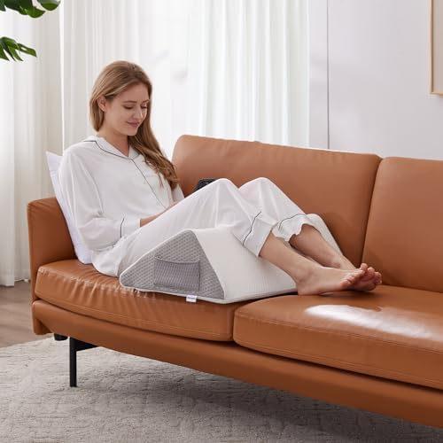 Knee Wedge Pillow, Memory Foam Leg Pillow Bed Wedge - Image 5