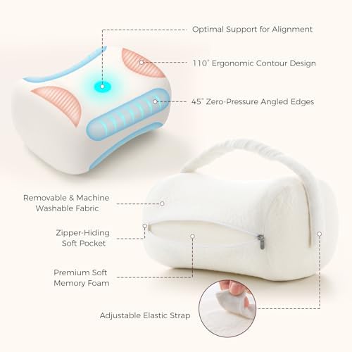 Momcozy Knee Pillow for Side Sleepers, Soft Memory Foam & Pinch-Free Design - Image 6