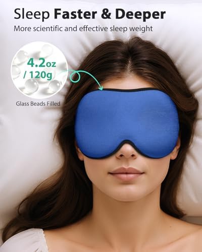 MABAO Weighted Sleep Mask, 100% Blackout Blindfold - Image 3