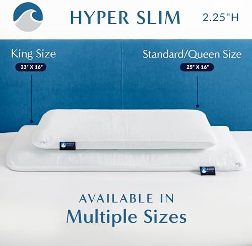 Bluewave Bedding Hyper Slim Gel Memory Foam Pillow - Image 6