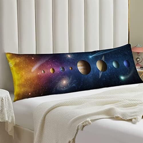 Solar System Body Pillow Cover Outer Space Universe Galaxy Planet Long Pillow - Image 2