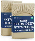 CGK Linens 2 Pack Extra Deep Full Fitted Sheets by CGKUnlimited