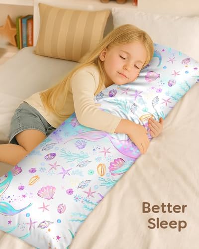 Miss Adola Kids Silk Body Pillow Cover 20x54 Inch, Fish Tail - Image 2