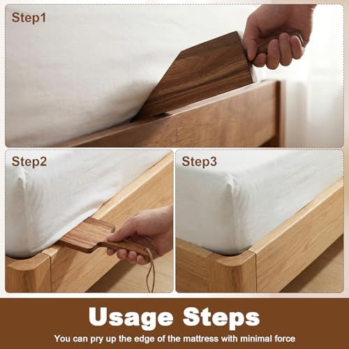 Wood Mattress Lifter Tool, Bed Maker Tool, Easy Lever-Action Lift Comfort Grip - Image 3