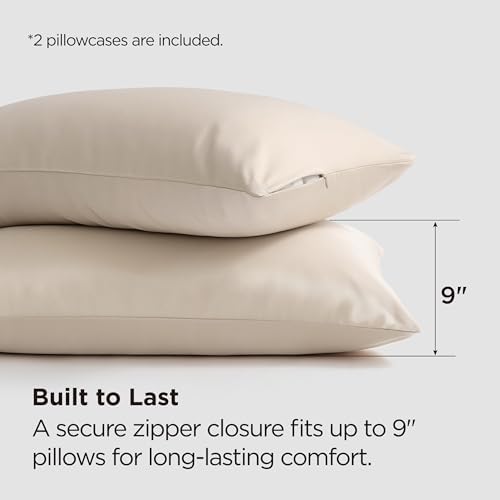 Bedsure Zipper Pillow Cases Standard Size from Rayon Derived from Bamboo - Image 4