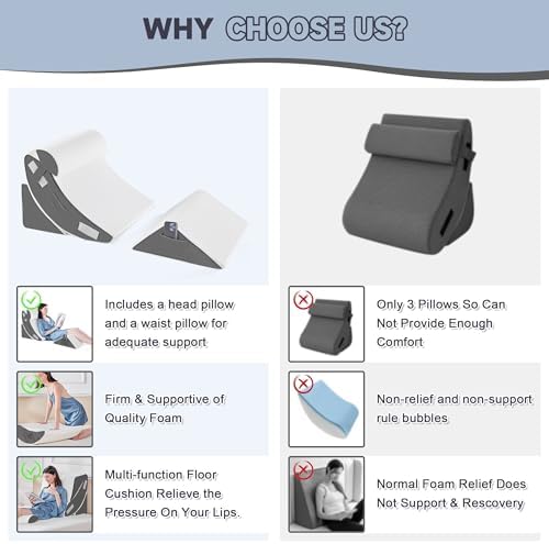 Yojoker 4PCS Orthopedic Bed Wedge Pillow Set - Image 3