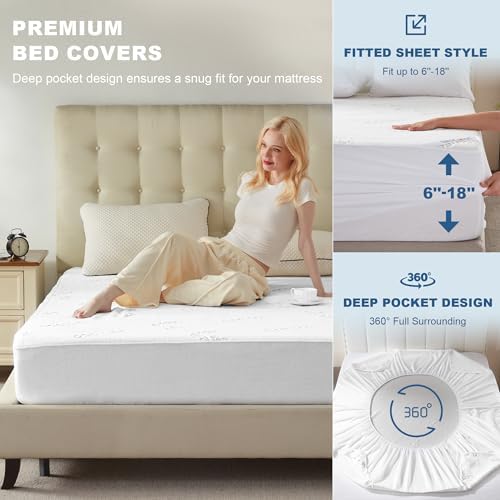 BEDLORE Queen Size Waterproof Mattress Protector Bamboo Viscose Bed Cover - Image 4