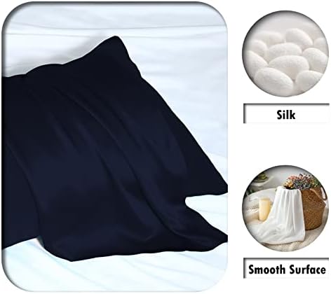 Silk Pillow Cases 2 Pack, Soft Breathable and Sliky Standard Size Pillow Cases - Image 2