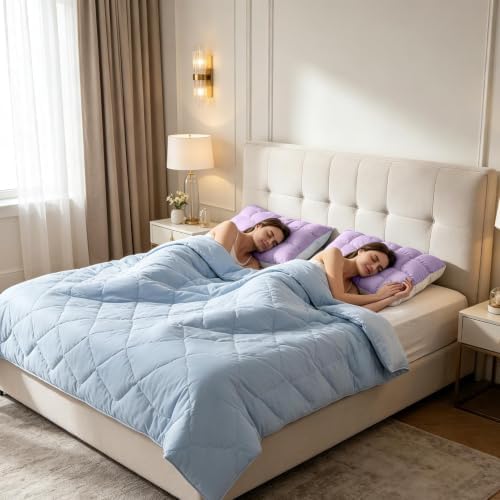 Cooling Marshmallow Pillow Soft Supportive Grid Cloud Sleeping - Image 2