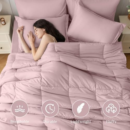 JOLLYVOGUE Twin Comforter Set, Ultra-Soft Bed in a Bag Twin Size 5 Pieces - Image 2