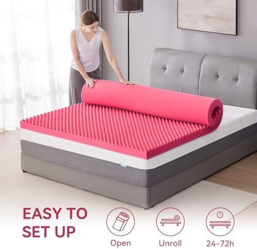 SINWEEK 2 Inch Egg Crate Memory Foam Mattress Topper Twin XL, Twin Extra Long - Image 6
