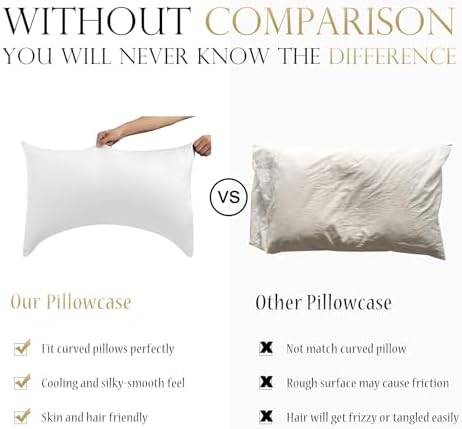 Cooling Side Sleeper Curved Pillow Case King 1 Pack 20 * 36 White - Image 2