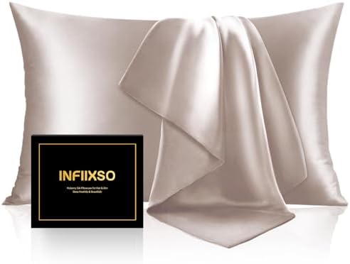 INFIIXSO Mulberry Silk Pillow Cases King Size by INFIIXSO