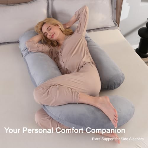 Pregnancy Pillows for Sleeping, 57-inch U Shaped Full Body Maternity Pillow - Image 4