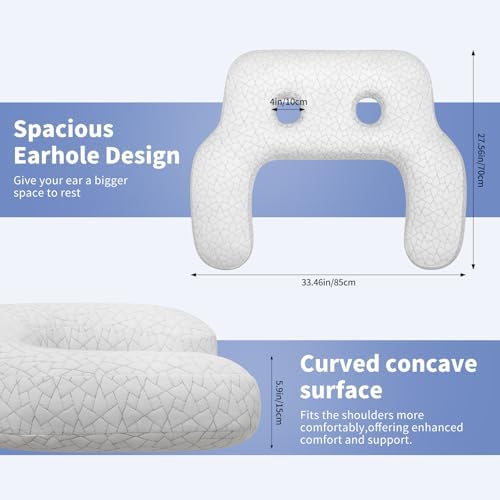 Dual-Hole Ear Piercing Pillow, 2 x 4 Cavities, Air-Layer Mesh - Image 4