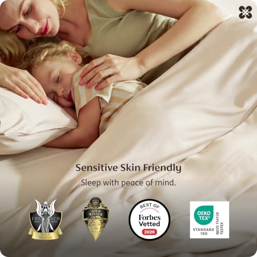 Bedsure PureWoven 100% Viscose Derived from Bamboo, California King Sheets - Image 2