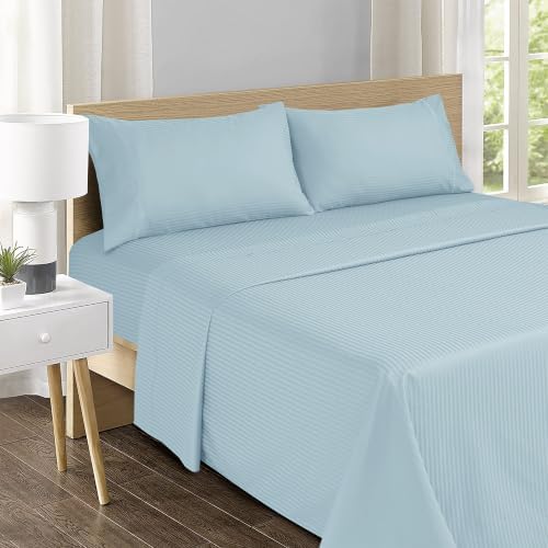 Feather & Stitch 100% Cotton Sateen 500 TC Full Size Bed Sheet Set - Image 2