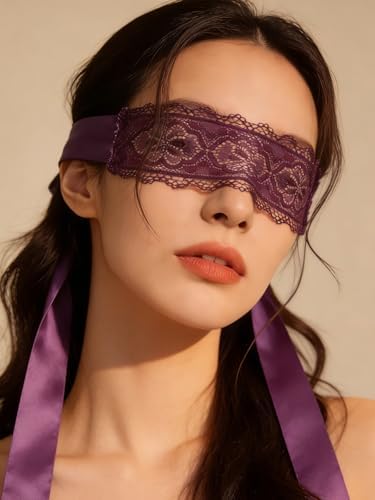 Mysterious Lace Masquerade Mask Sexy Blindfold Hollow Flower Lace Mask by Egfyqzbryn