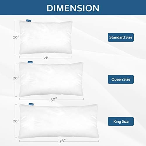 Queen Pillow Protector Zippered, Queen Size 20x30 Pillow Case Protector - Image 6