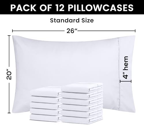 Pillow Covers Standard Set of 12, Soft and Comfy Pillow Cases - Image 3