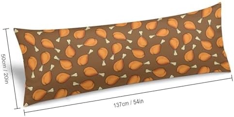 Chicken Legs Body Pillow Pillowcase Fried Chicken Legs Long Body Pillow Cover - Image 3