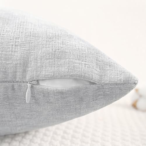 CaliTime Decorative Throw Pillow Covers 20 X 12 Inches Moonbeam Gray - Image 3