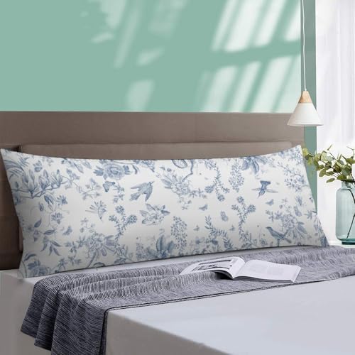 Green Botanical Floral Body Pillow Cover Pillowcase - Image 3