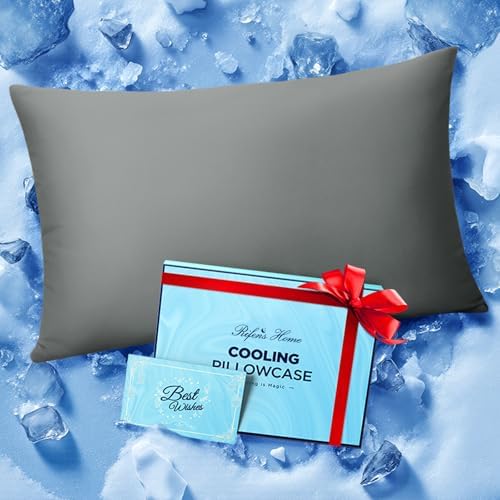 Ultra-Chill Cooling Pillowcase for Hot Sleepers, Softer Than Silk Pillow Cases by RifensHome