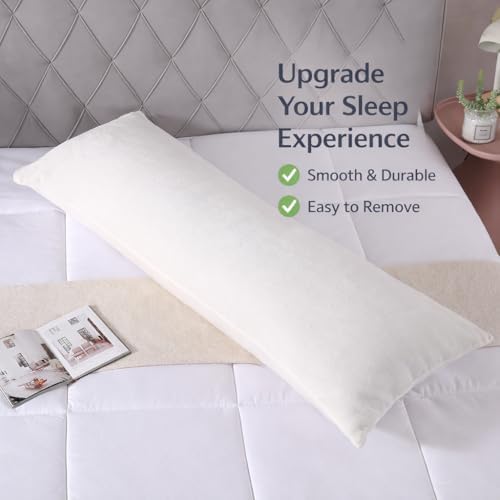 eevolive Plush Body Pillow Cover 21"x54", Hidden Zipper - Image 7