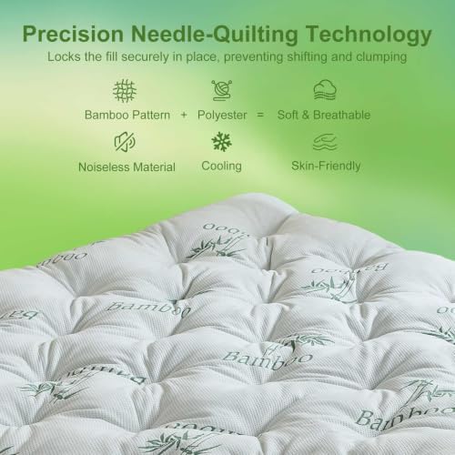 Whatsbedding Memory Foam Mattress Topper King Size, 5 Inches Slow Rebound - Image 6