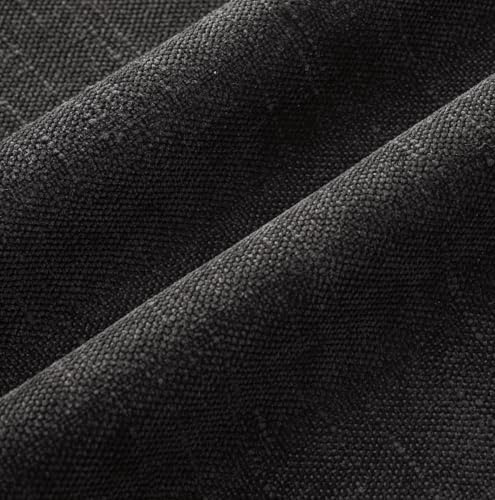 MIULEE 12x20 Inch Lumbar Textured Chenille Throw Pillow Covers Black - Image 3