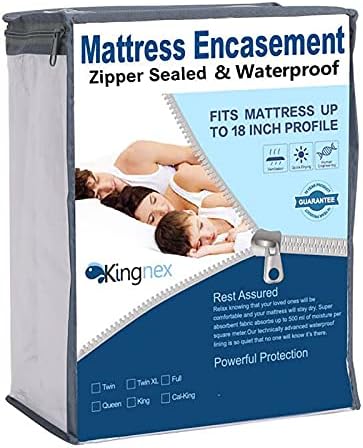 Kingnex Waterproof Zippered RV Bunk Mattress Protector by Kingnex