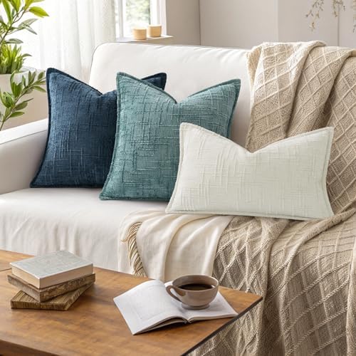 decorUhome Chenille Decorative Throw Pillow Covers 12x20 Set of 2 - Image 5
