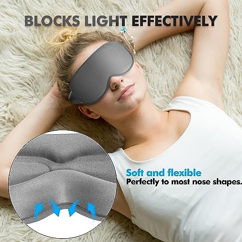 Sleep Mask for Men and Women, 3D Blackout Eye Mask for Side Sleepers - Image 5